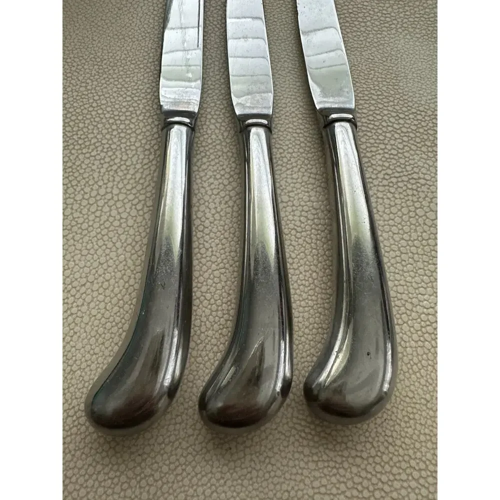 Set of 3 Serrated Korea Steak Knives Stainless 9 1/8